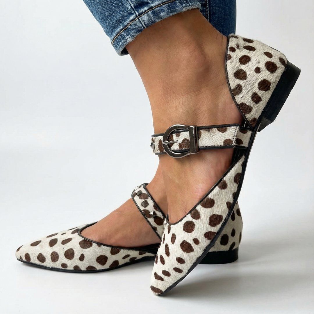 Leo | Zapatillas Planas con Estampado de Leopardo