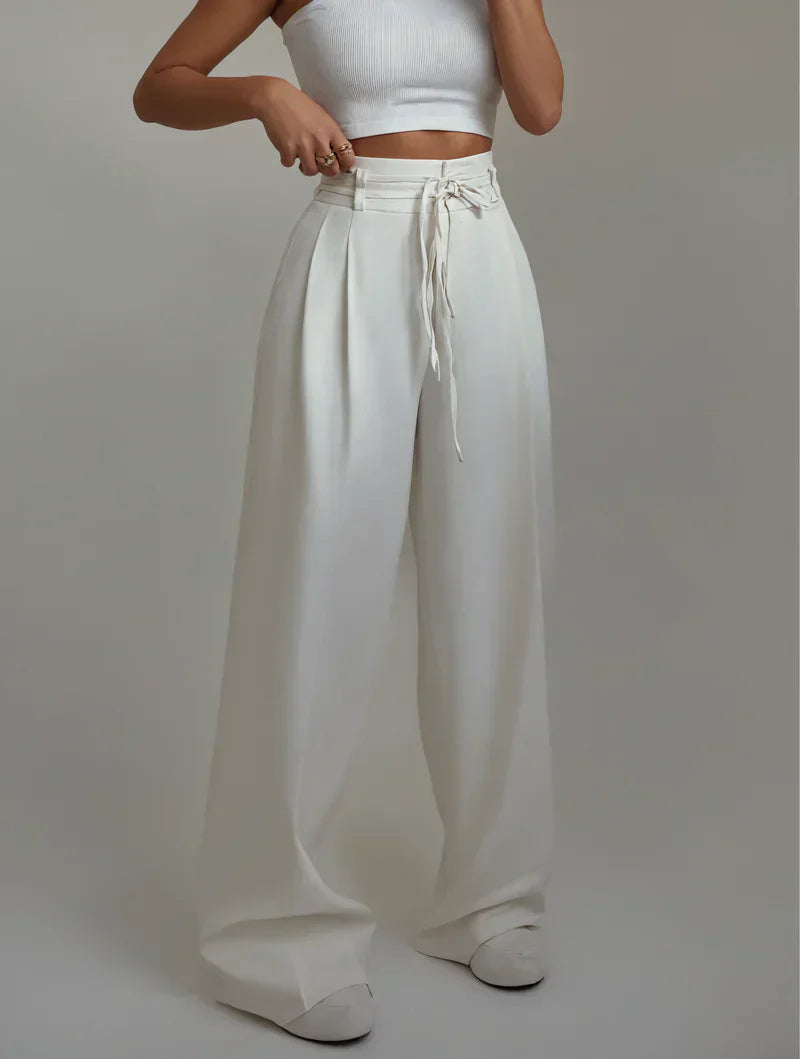 Stefania | Pantalón de tiro alto y pierna ancha
