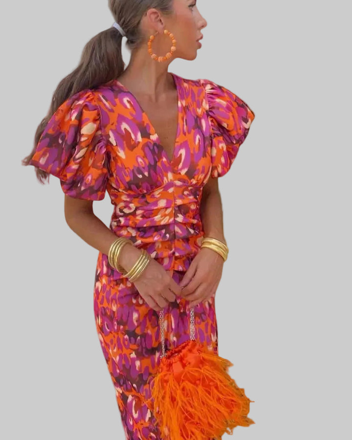 Simona | Vestido Elegante con Cuello en V