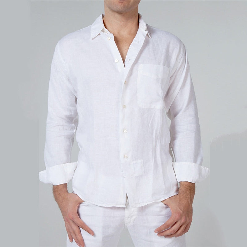 Camisa de lino para hombre | Manga larga