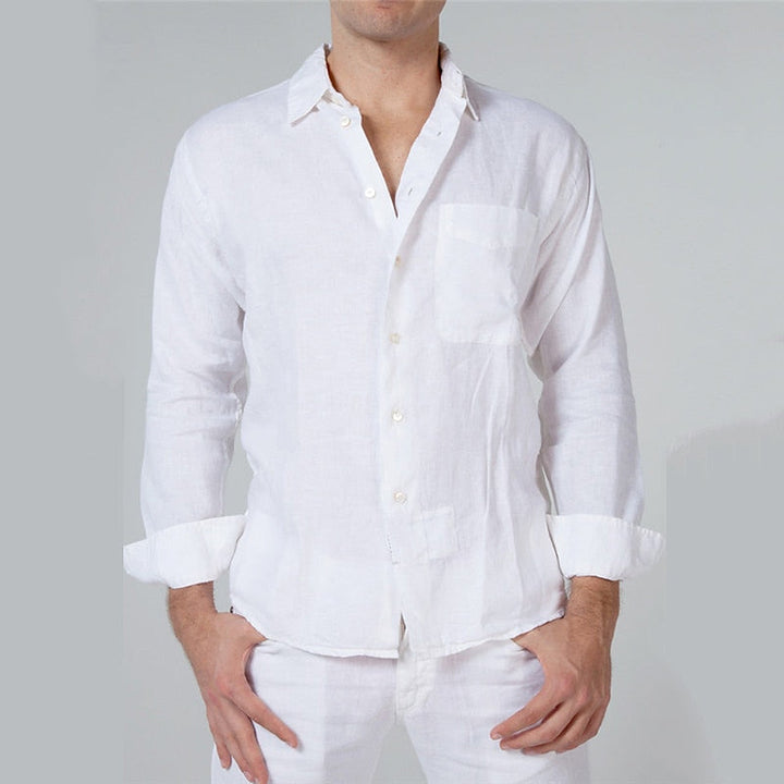 Camisa de lino para hombre | Manga larga