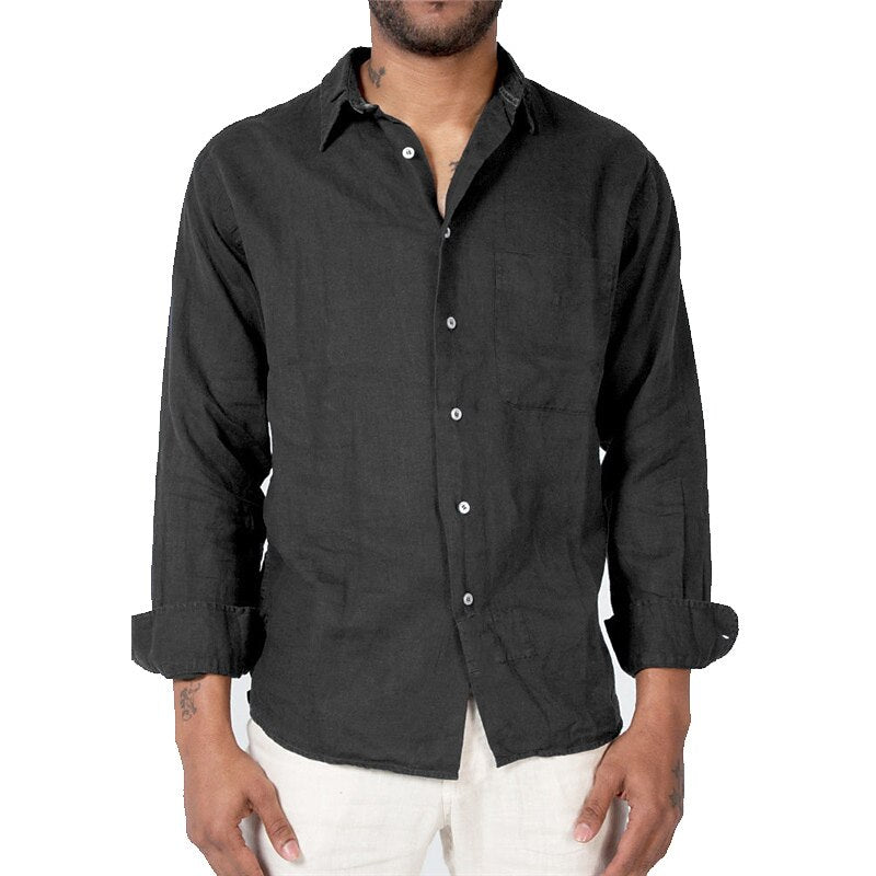 Camisa de lino para hombre | Manga larga
