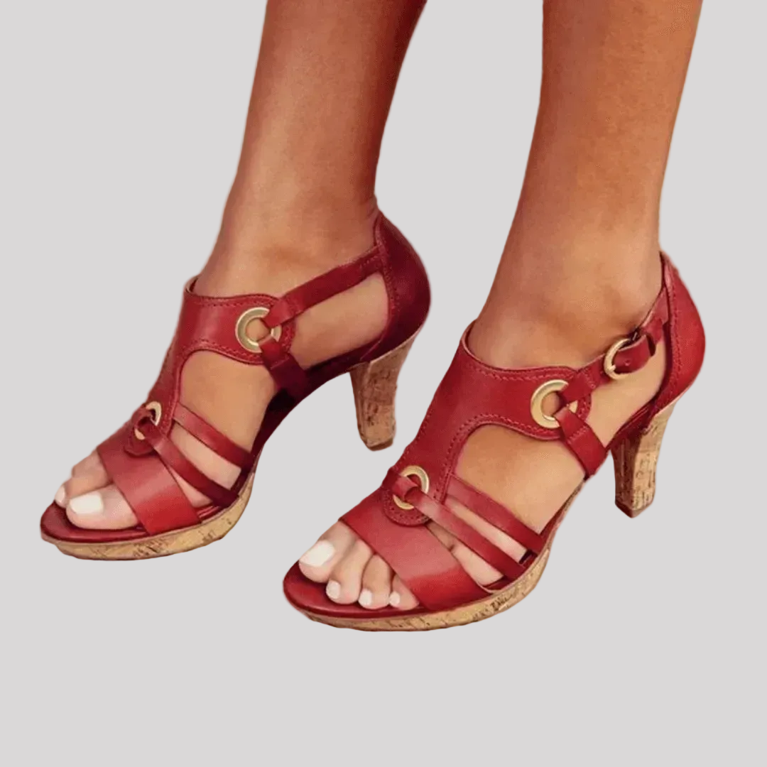 Bella | Sandalias de tacón cómodas