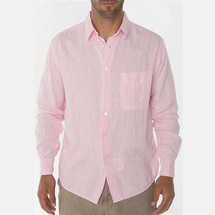 Camisa de lino para hombre | Manga larga